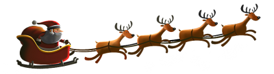 Flying deer and santa png photo download clipart
