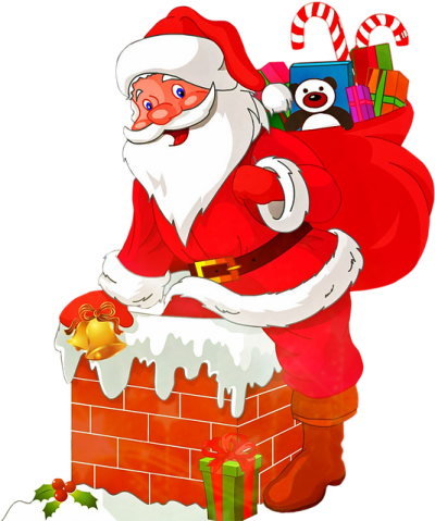 Entering Through Chimney Santa Photo Download, Grift PNG Images
