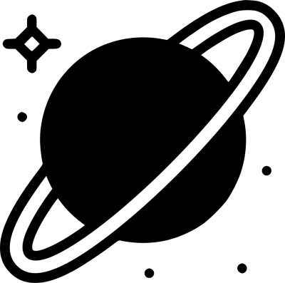 Black White Saturn Png Icon PNG Images