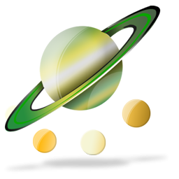 Green Yellow Saturn Icon PNG Images