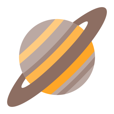 Orange Saturn Transparent Hd PNG Images