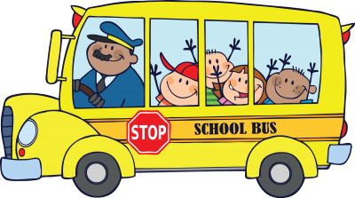 Driver Kids And School Bus Graphics Cartoon Transparent Background PNG Images