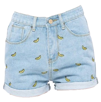 Banana Denim Shorts Images PNG Images