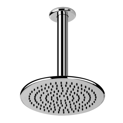 Stunning White Fixed Round Shower Head Pictures PNG Images