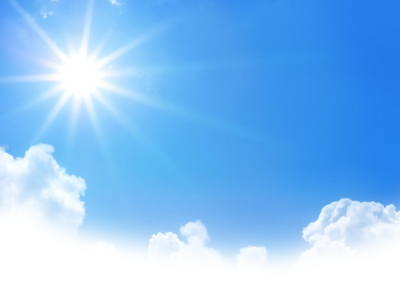 Sun and blue clouds sky photo download png