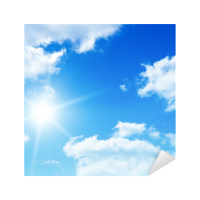 Blue sky png picture background with tiny clouds sticker icon clipart