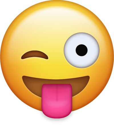 Smiley Emoji With Winking Tongue Png Transparent PNG Images