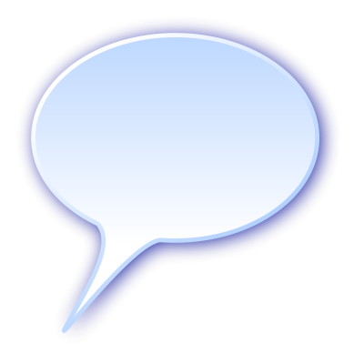 Blue Speech Bubble Image PNG Images