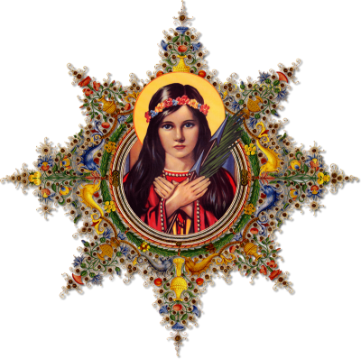 Santa filomena, virgen y picture misioneros del santu00edsimo rosario png