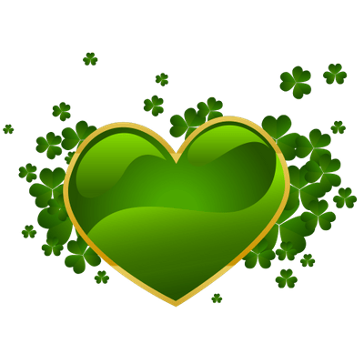 Happy St Patricks Day Green Heart Transparent Png PNG Images