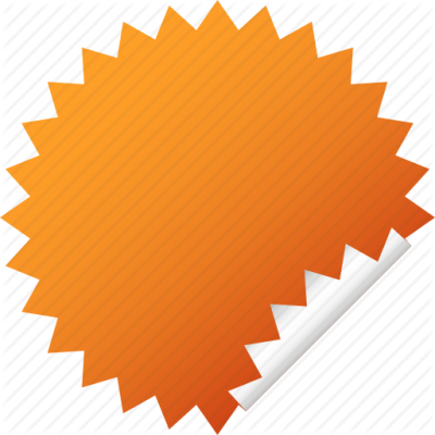 Blank orange stars sticker transparent free icon clipart png