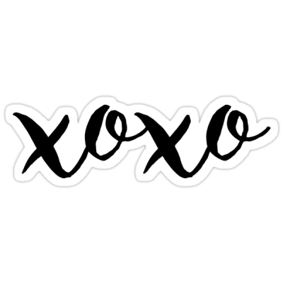 Xoxo sticker free png clipart 