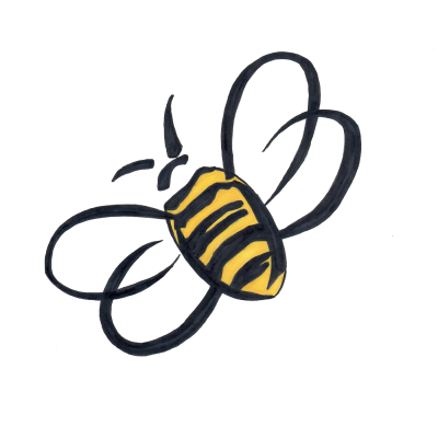 Yellow bee drawing sticker hd transparent icon png