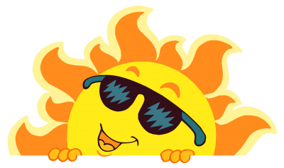 Summer Hd Background Clipart, Smiling Sun, With Glasses PNG Images