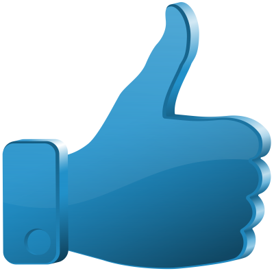 Blue Animation Thumbs Up Sign Transparent Background PNG Images