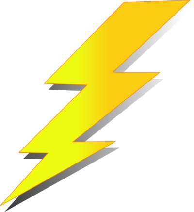 Thunder Cartoon Yellow Png PNG Images