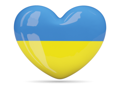 Hearts With Ukraine Flag PNG Images