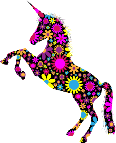 Floral pattern coated unicorn png clipart amazing image download