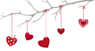 Valentines Day Hearts Tree Png PNG Images