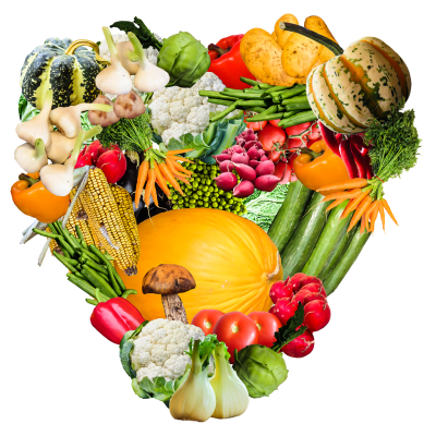 Vegetable Heart Background PNG Images