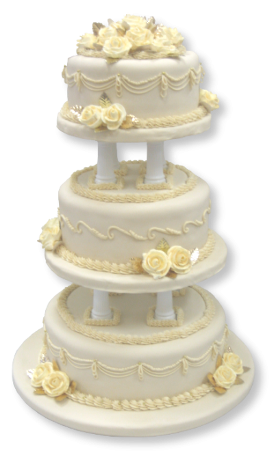 Gold Wedding Cake Png PNG Images