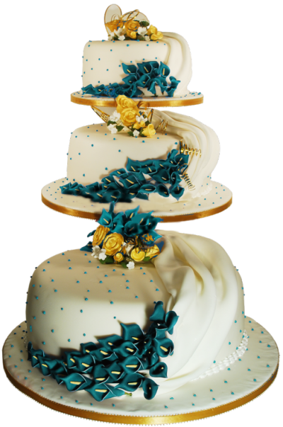 Gold Wedding Cake Png PNG Images