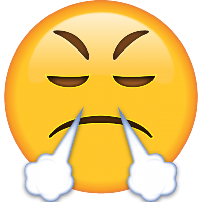 Whatsapp Emoji Picture With Fumes Coming From Fierce Angry Nose Clipart Picture PNG Images