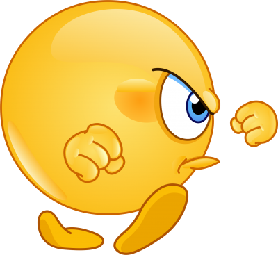 Angry Whatsapp Emoji Walking With His Hand Fist Photo Dowland PNG Images