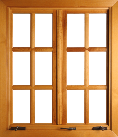 Orange wooden window transparent background png