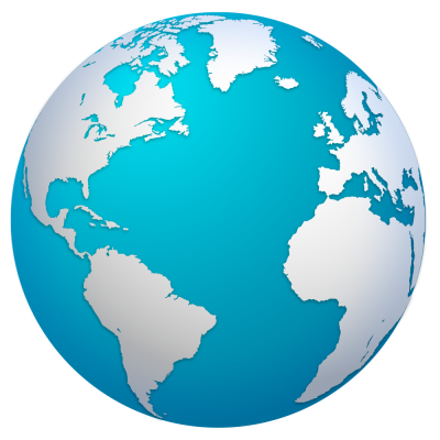 White Detailed Light Blue World Png Free PNG Images