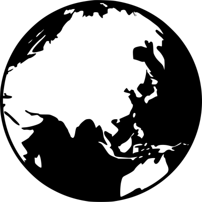 World Asia Transparent PNG Black And White Icon PNG Images